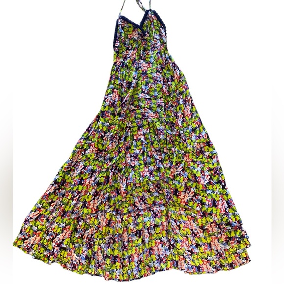 FP One Free People Green Purple High low Floral Halter Maxi special occasion - Picture 15 of 16